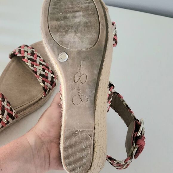 Jessica Simpson open toe sandal wedge espadrille women's size 9 - Picture 5 of 5